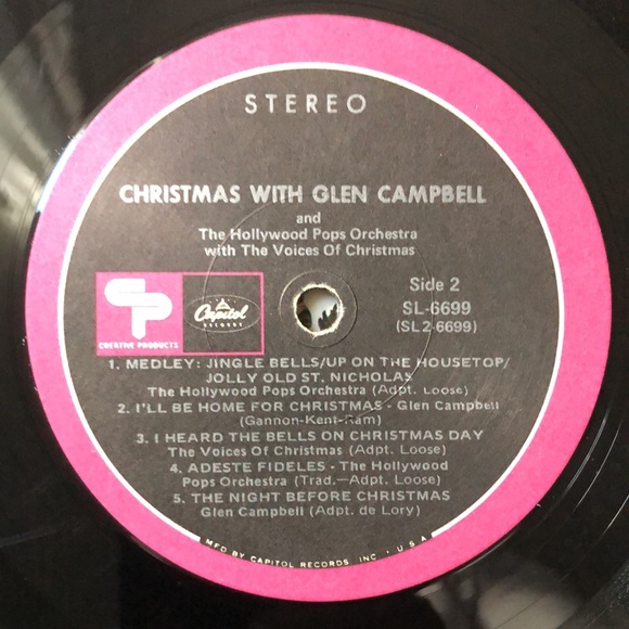 Glen Campbell...Christmas With Vinyl Lp - Picture 4 of 6